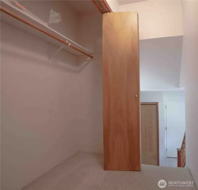 Hallway entrance closet for coats and more.