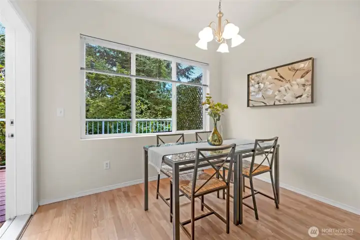 Dining option opening to the rear deck…
