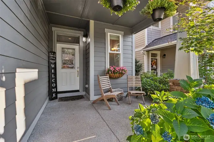Covered patio entrance