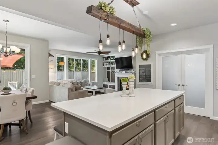 Custom island light fixture