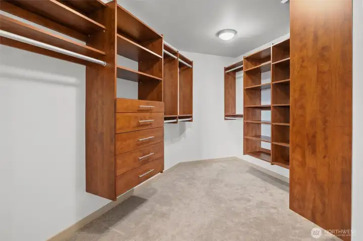 Guest room walk in closet