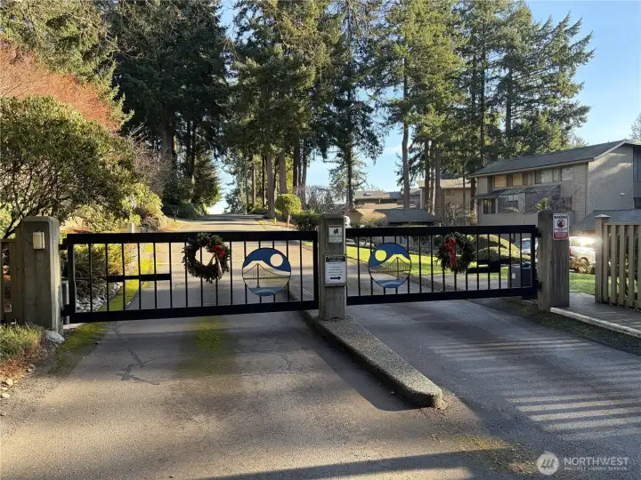 Gated entrance to Narrows View Condominium Community.
