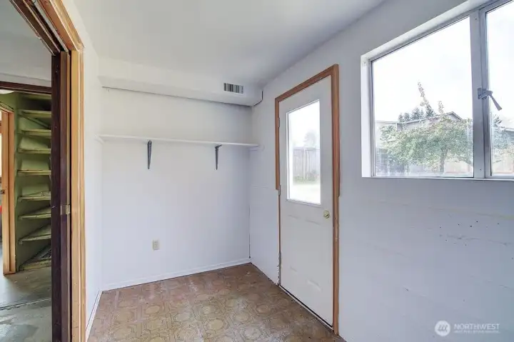 ENTRY TO BACKYARD FROM BASEMENT