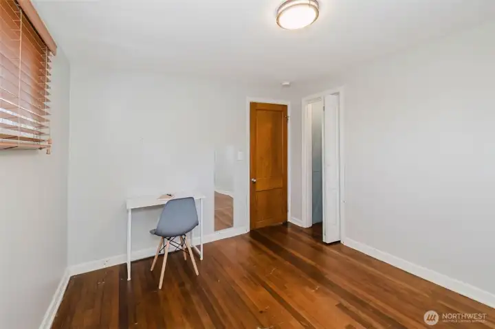 Third bedroom, located right off living area with walk-in closet.