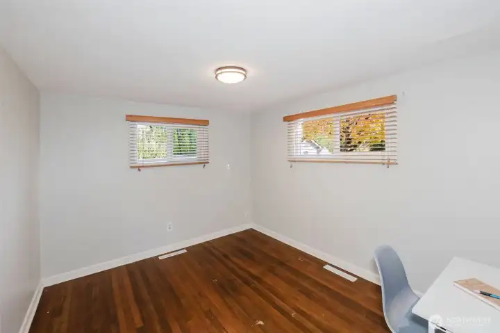 Front corner of home with Third bedroom.