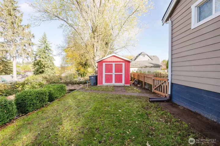 Storage shed for all things yard-related.