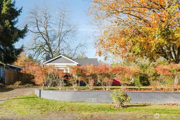 Street view of house--set back on a quiet street with an easy commute.