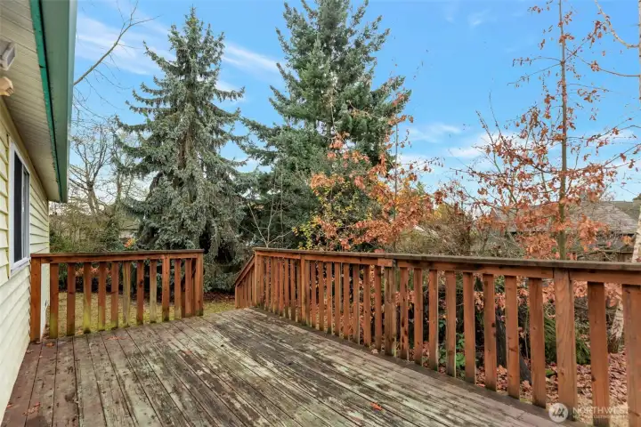 Deck off dining room