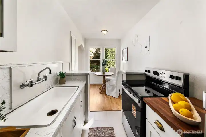 Kitchen has been recently refreshed.