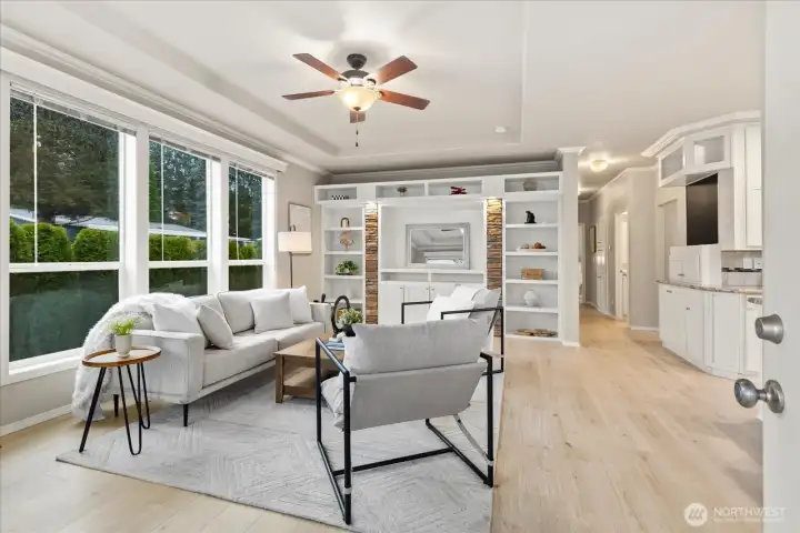 Open floor plan. Lots of windows allow for natural light