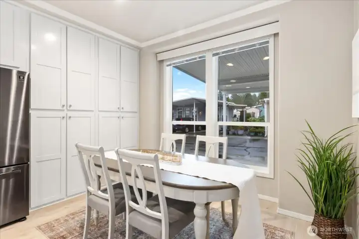 Eating space off kitchen