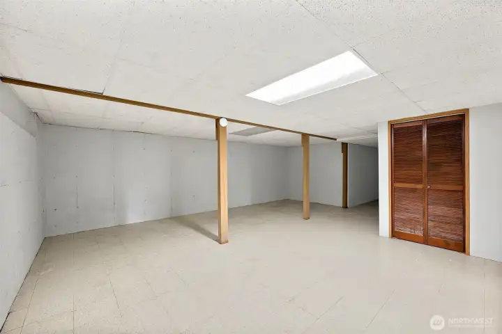 More utility space off of "the downstairs bedroom" might serve as a huge walk-in closet.