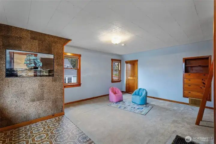 2nd bedroom upstairs. Oversized with loads of storage