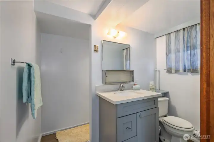 3/4 bath in the basement.