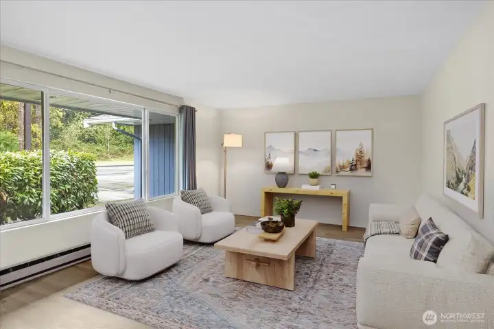 Virtually Staged Living Room