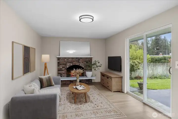 Virtually Staged Family Room
