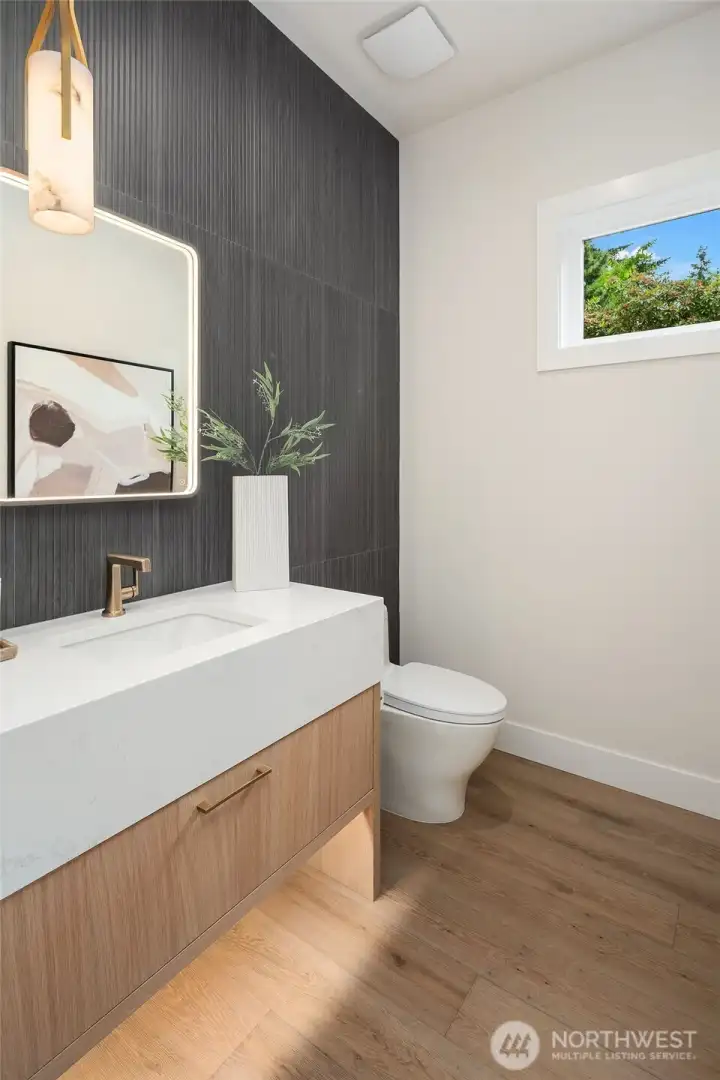Main floor half bath. Main floor half bath.