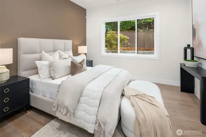 Main floor guest bedroom suite. Main floor guest bedroom suite.