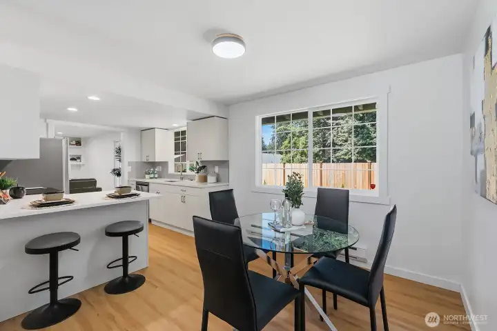 Kitchen with breakfast nook.