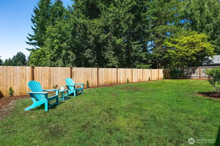 Big flat backyard.