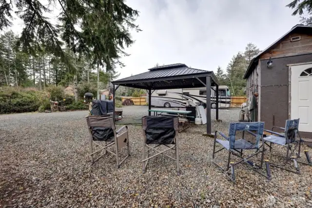 Gazebo with propane BBQ