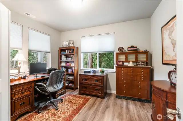 Den/Office Space with a wonderful view of the front yard