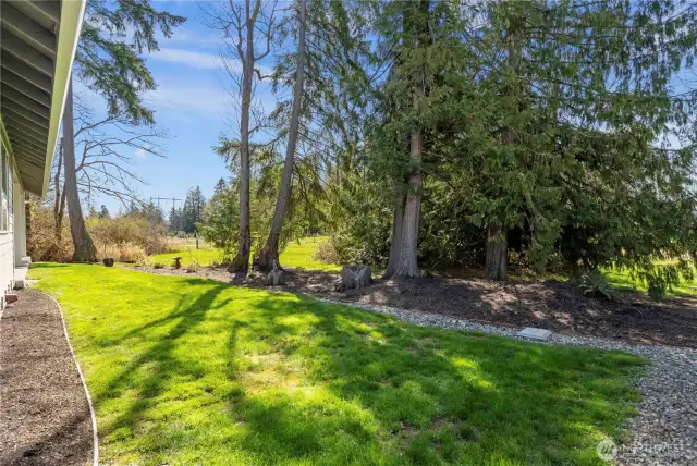 Beautiful, natural landscaping surrounds the property. Sit outside and watch the birds and squirrels.