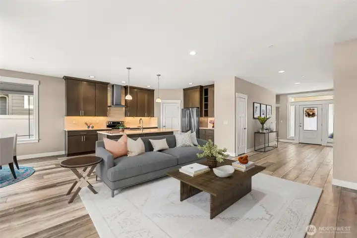 Living room — virtually staged