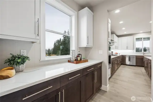 Set up a coffee station on this handy Butler's Pantry! Photos are for representational purposes only.  Colors and options may vary.