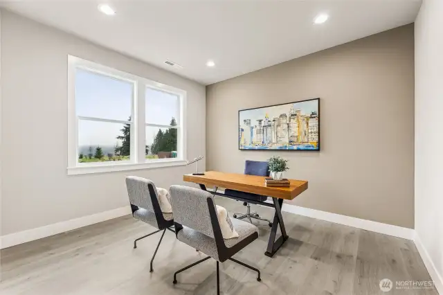 Home Office w/ fabulous views towards front of the home! Photos are for representational purposes only.  Colors and options may vary.