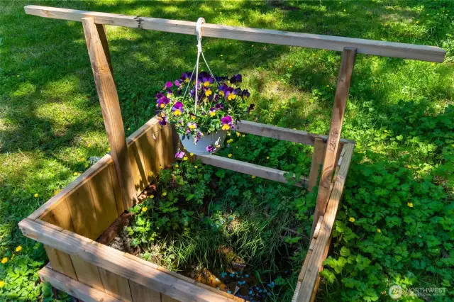 Wishing Well, with water from natural spring in it.