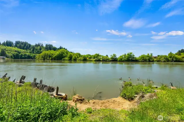 Public Access to the Hoquiam River across the street