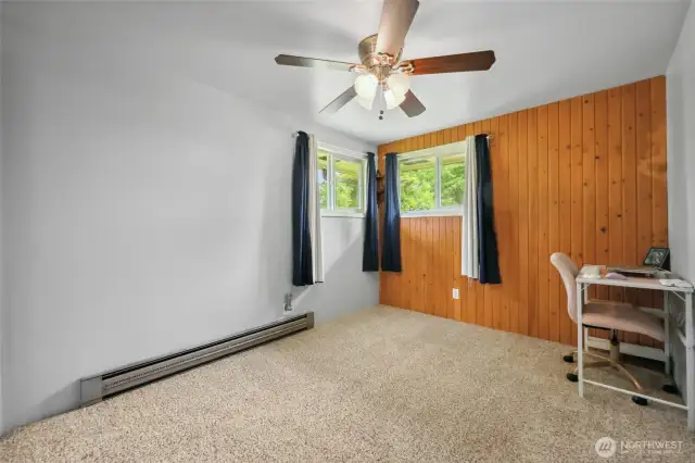 3rd bedroom, currently being utilized as an office.