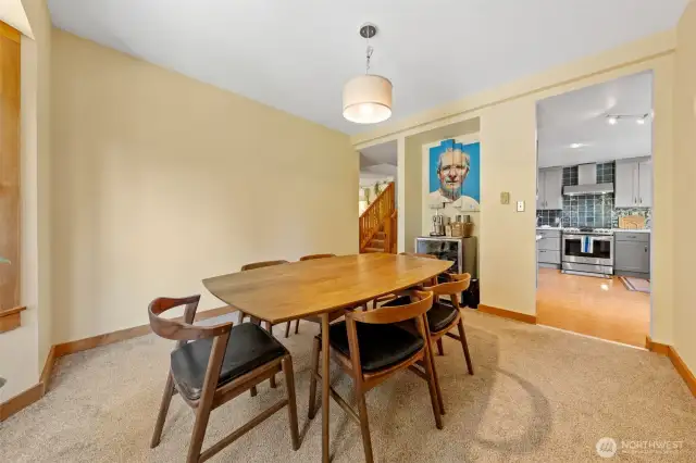 Another view of this spacious dining room!