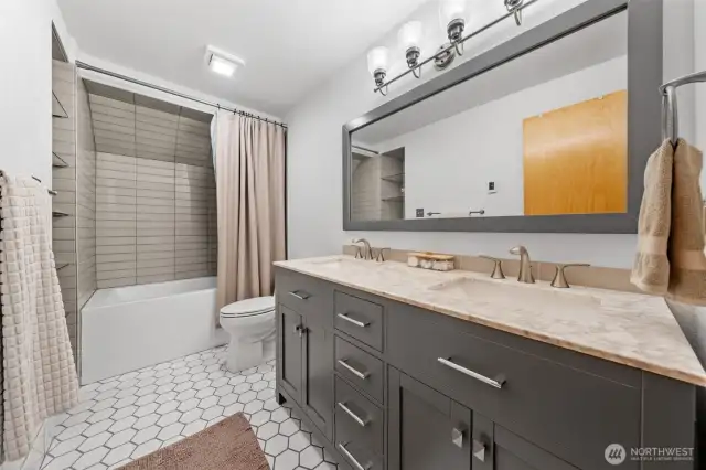 Look at this beautiful updated bathroom!