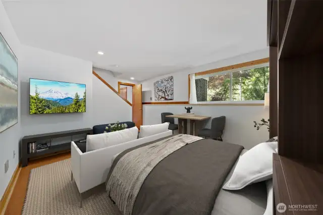 Virtually staged studio apartment~