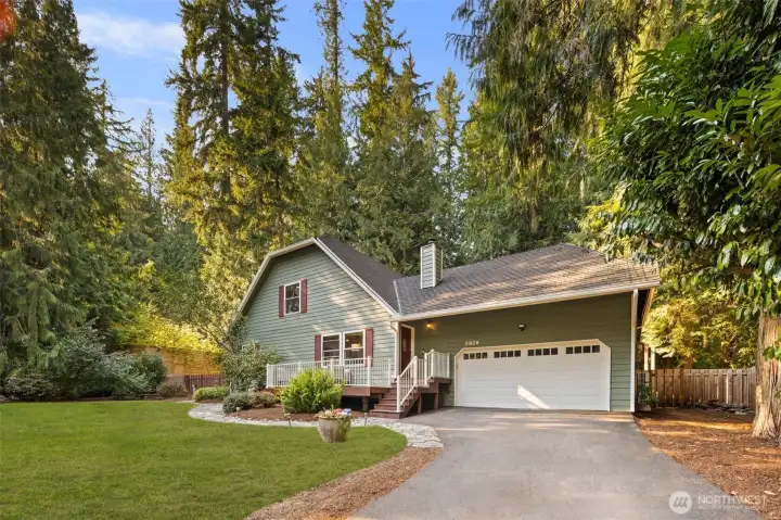 The two car attached garage is large enough to have a shop inside, has tons of attic space for storage, and space to store your canoes or kayaks. The house is also wired for a generator, which is included! There is also a Jackery battery power system included with solar panels! No more worries about the power ever going out with this home.