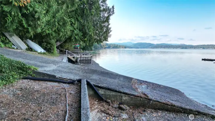 View of the private boat launch.
