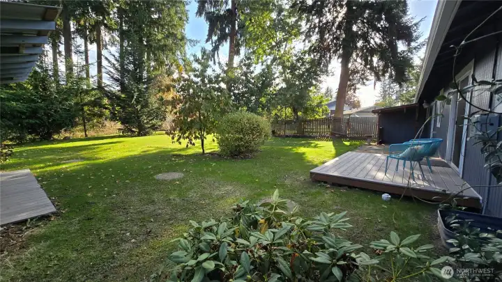 Enjoy your own peaceful retreat with a private backyard, enhanced by freshly hydor seeding!