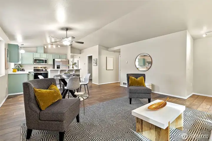 Gorgeous new LVP flooring, fresh interior paint, newly painted trim and contemporary hardware on all the doors add a polished touch throughout.
