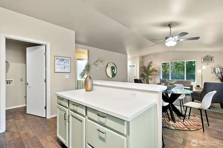 Designed for connection and comfort, the kitchen flows effortlessly into the dining area and living room, so you can cook, dine, and relax together in one inviting space.