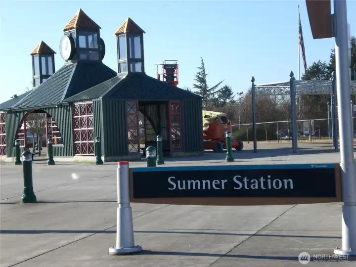 The Sumner Train station is just down the hill from the house.