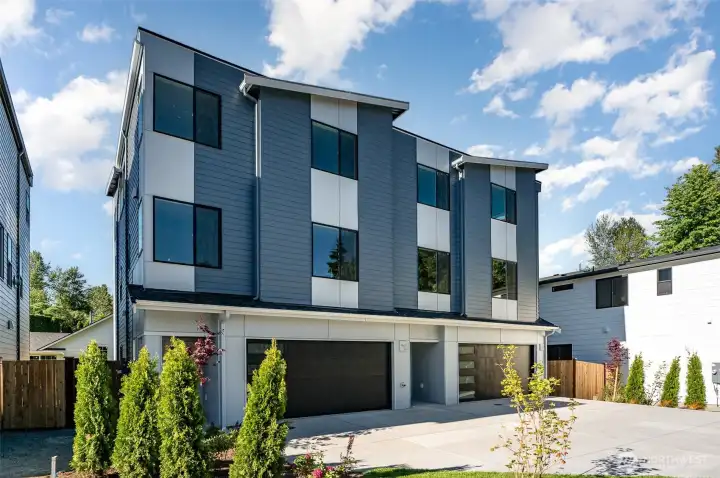 Home is on the left side of the building