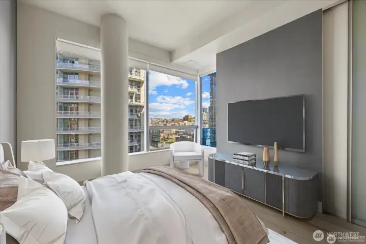 with extra corner of windows