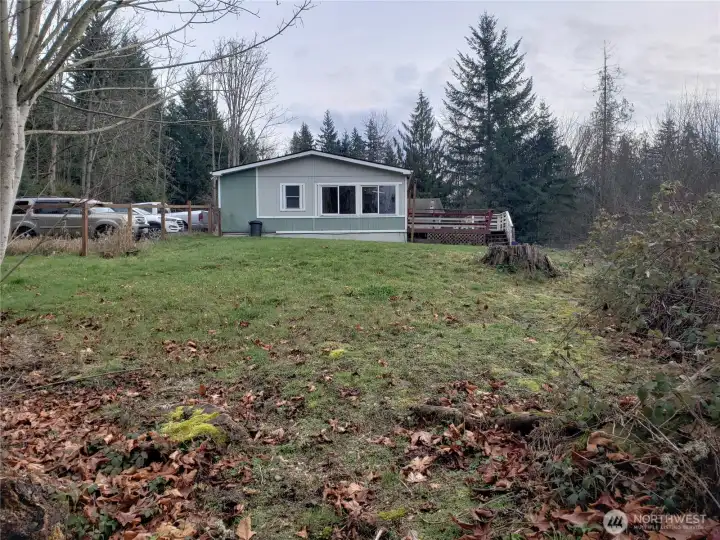 Another View of the Large Side Yard of the Home.