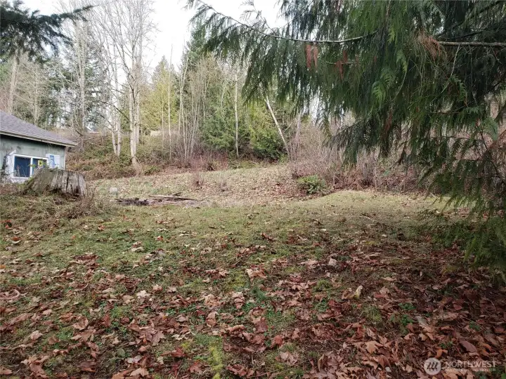 View of the Large Side Yard on the South Side of the Detached Garage.