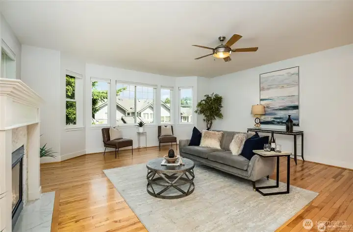 Hardwood floors throughout main level