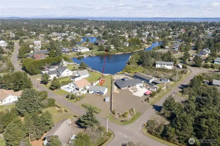 House is on one of the widest parts of the Bell Canal