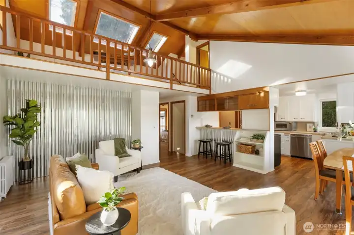 Vaulted ceiling and skylights for incredible natural light.