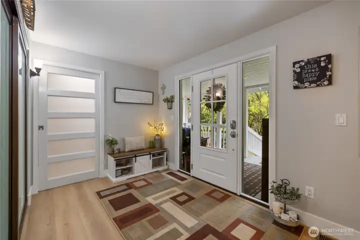 Stylish and welcoming entrance